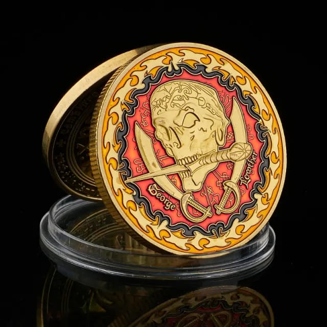 Skull Pirate Ship Gold/Silver Coin (Every Day Carry)