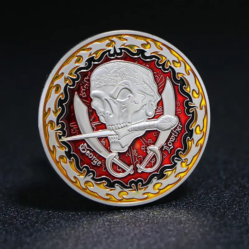 Skull Pirate Ship Gold/Silver Coin (Every Day Carry)