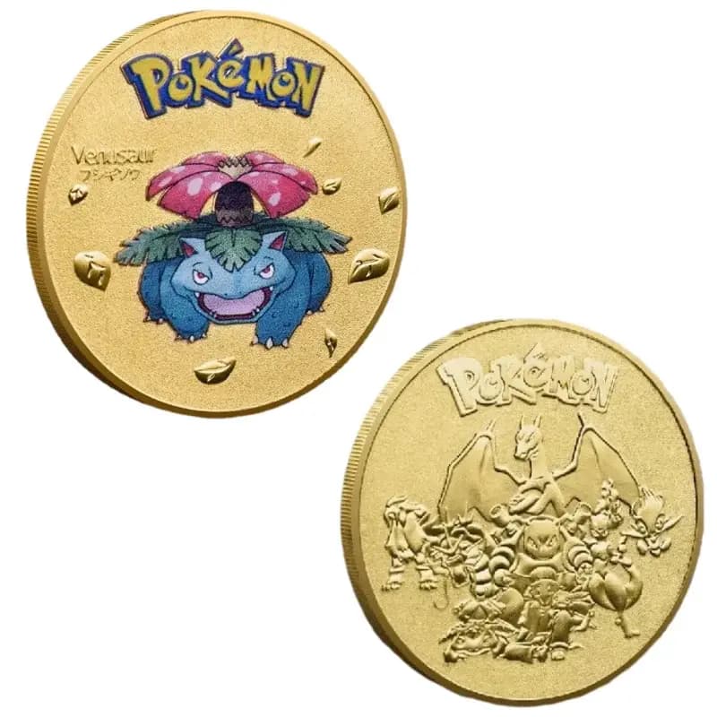 Gold Pokemon Commemorative Coins