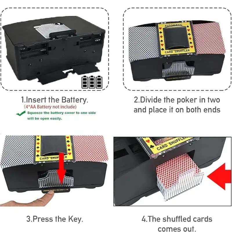 2/4 Decks Automatic Cards Shuffler