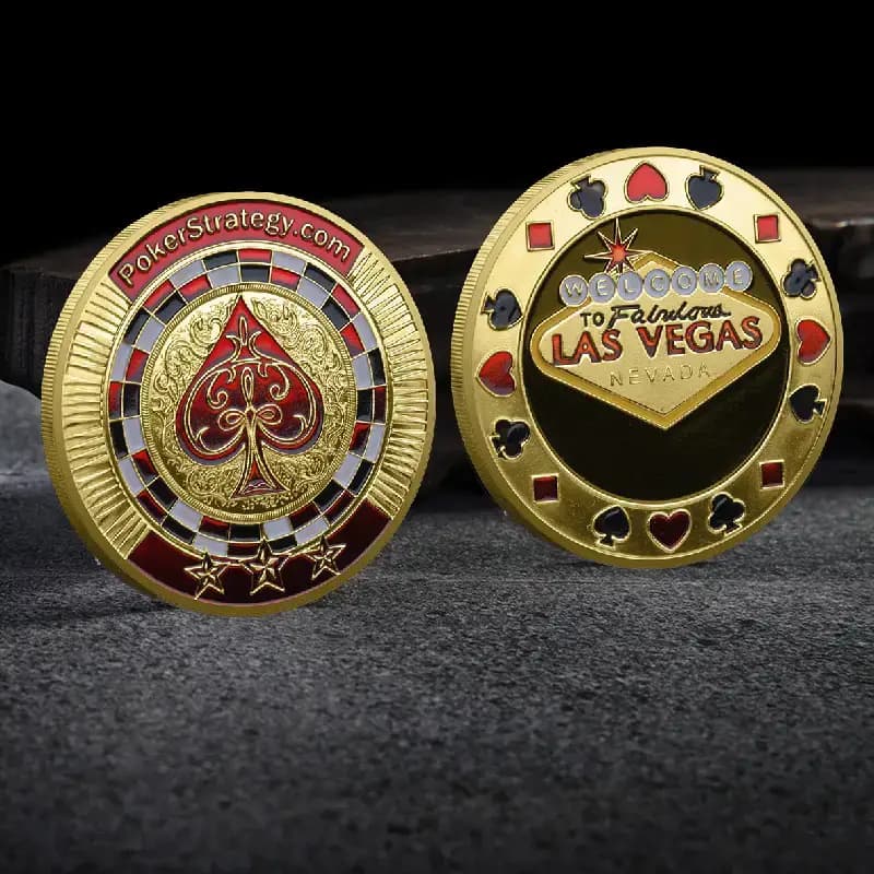 Carved Metal Card Weight Coins