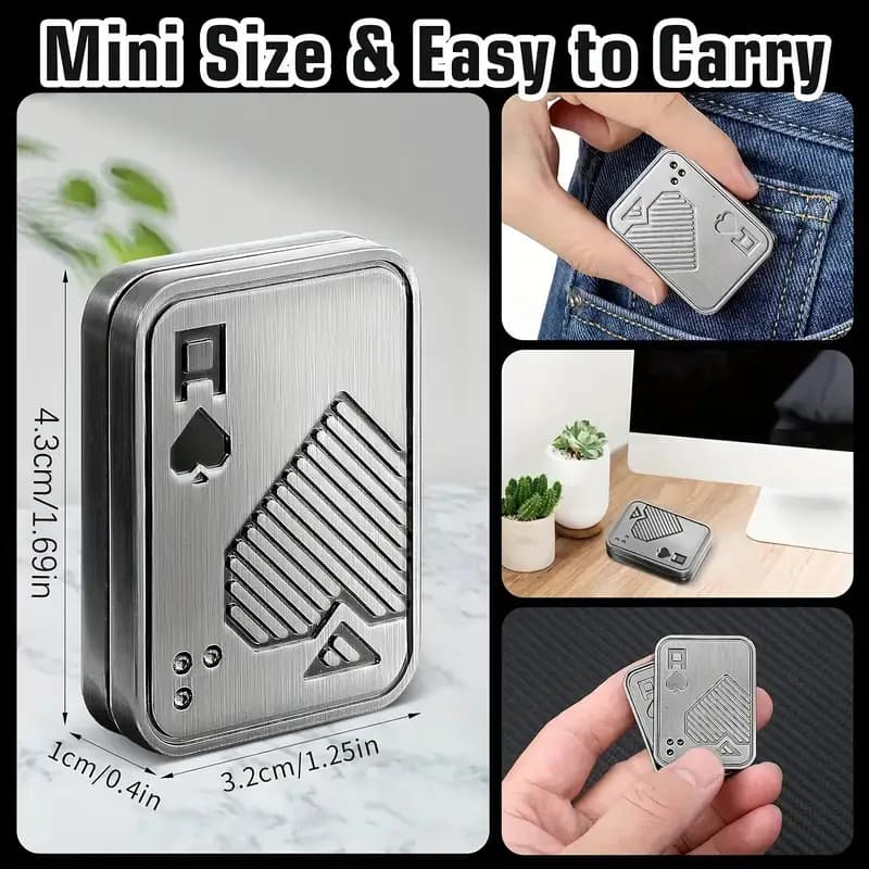 EDC Metallic Fidget Sliders (Owl/Poker)