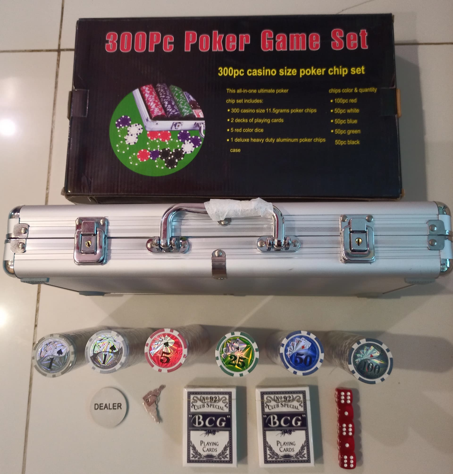 Premium Poker Chips Briefcase (300/500)