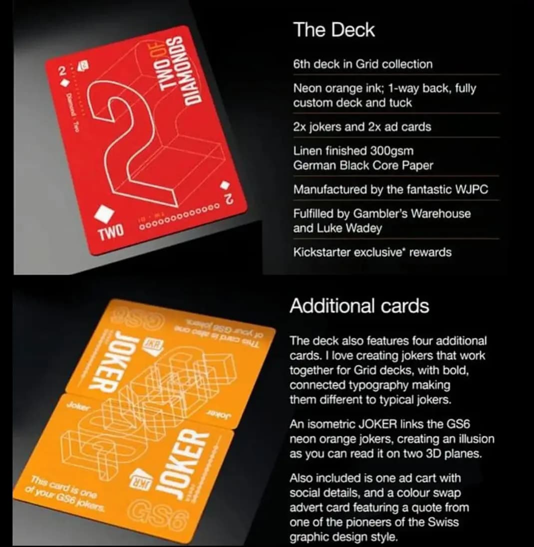 Grid Series Six - Typographic Playing Cards by Luke Wadey