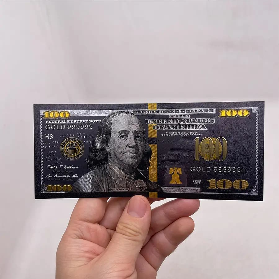 Black Gold 100 Dollar Bills (Collectible Banknotes)