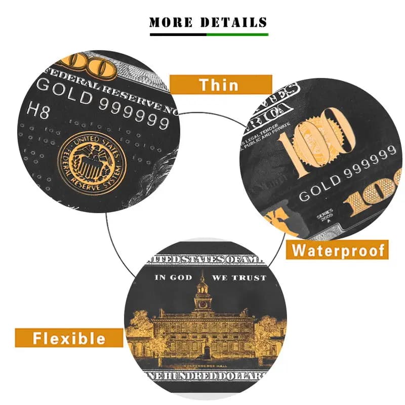 Black Gold 100 Dollar Bills (Collectible Banknotes)
